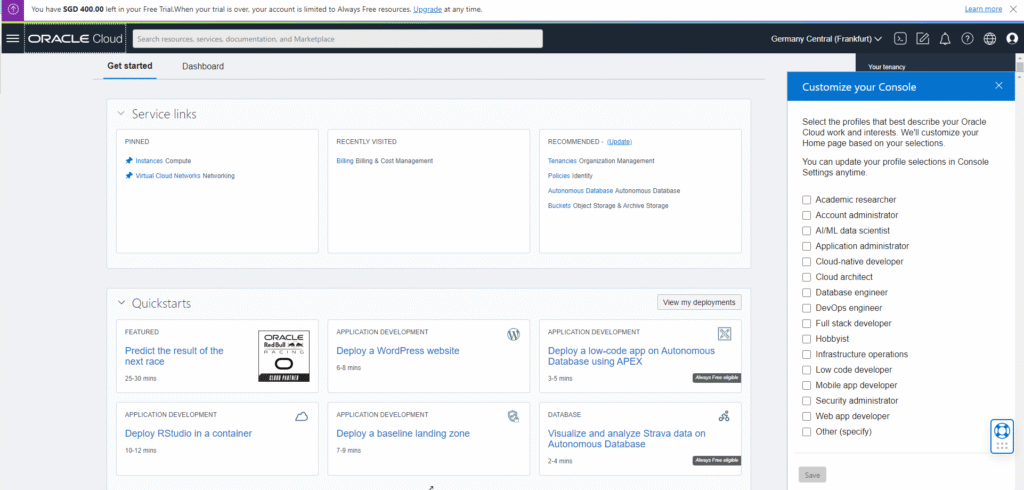 Buy Oracle Cloud Account